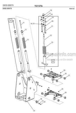 Photo 3 - Toyota 7SLL13.5S Spare Parts Catalogue Powered Pallet Stacker 230920 SN934730-