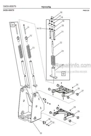 Photo 3 - Toyota 7SLL13.5S Spare Parts Catalogue Powered Pallet Stacker 230920 SN934730-