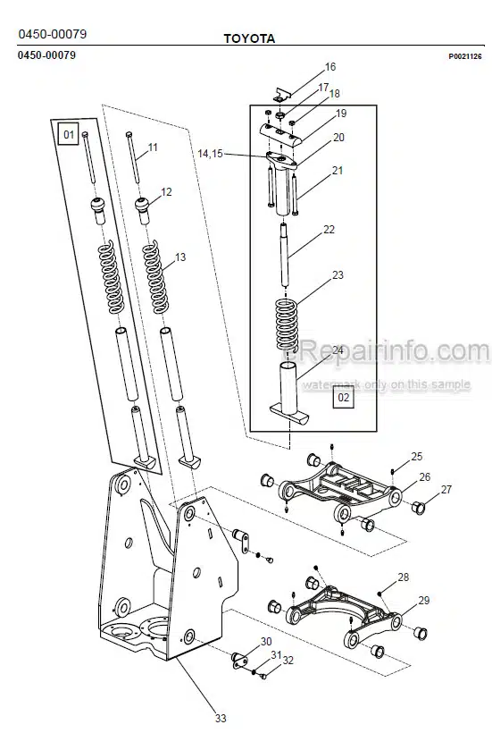Photo 1 - Toyota 7SLL13.5S Spare Parts Catalogue Powered Pallet Stacker 230920 SN934730-