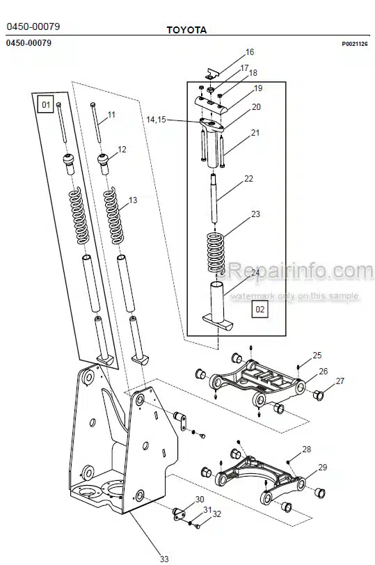 Photo 1 - Toyota 7SLL13.5S Spare Parts Catalogue Powered Pallet Stacker 239410 SN952238-