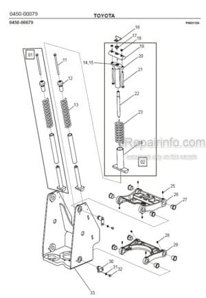 Photo 1 - Toyota 7SLL13.5S Spare Parts Catalogue Powered Pallet Stacker 241266 SN955047-