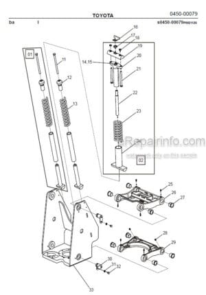 Photo 6 - Toyota 7SLL13.5S Spare Parts Catalogue Powered Pallet Stacker 224821 SN910327-