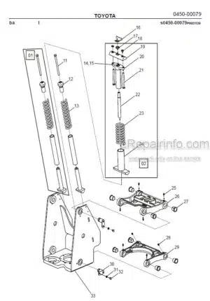 Photo 6 - Toyota 7SLL13.5S Spare Parts Catalogue Powered Pallet Stacker 224821 SN910327-