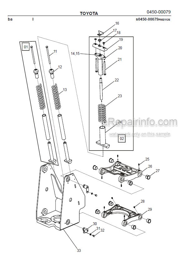 Photo 1 - Toyota 7SLL13.5S Spare Parts Catalogue Powered Pallet Stacker 224821 SN910327-