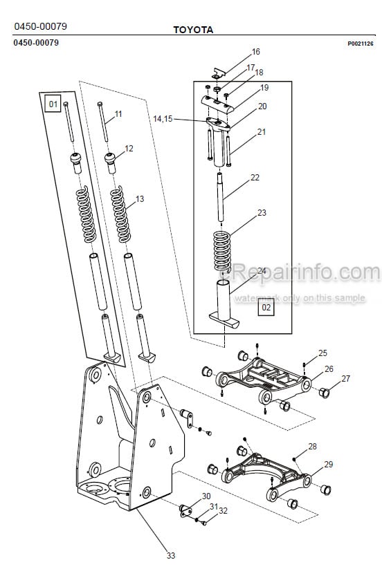Photo 1 - Toyota 7SLL13.5S Spare Parts Catalogue Powered Pallet Stacker 227773 SN922031-