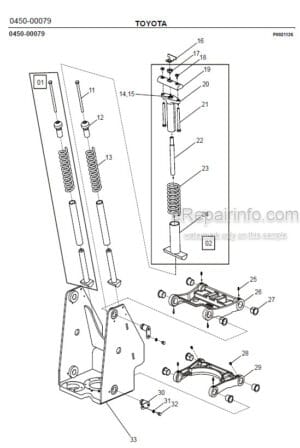 Photo 5 - Toyota 7SLL13.5S Spare Parts Catalogue Powered Pallet Stacker 230920 SN934730-