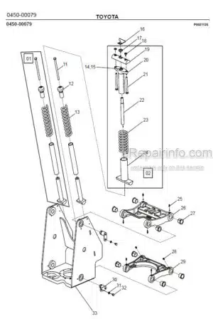 Photo 4 - Toyota 7SLL13.5S Spare Parts Catalogue Powered Pallet Stacker 229035 SN925298-