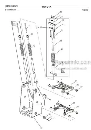 Photo 7 - Toyota 7SLL13.5S Spare Parts Catalogue Powered Pallet Stacker 221314 SN738240-