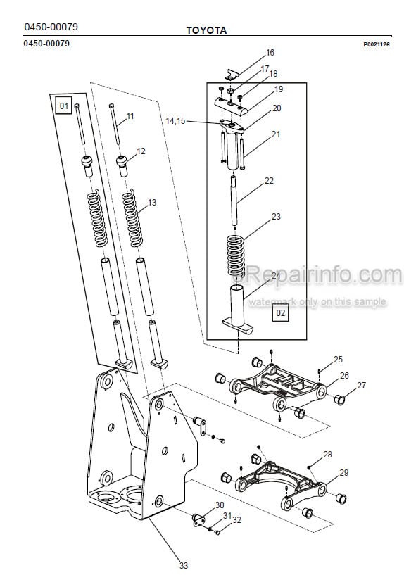 Photo 1 - Toyota 7SLL13.5S Spare Parts Catalogue Powered Pallet Stacker 221314 SN738240-