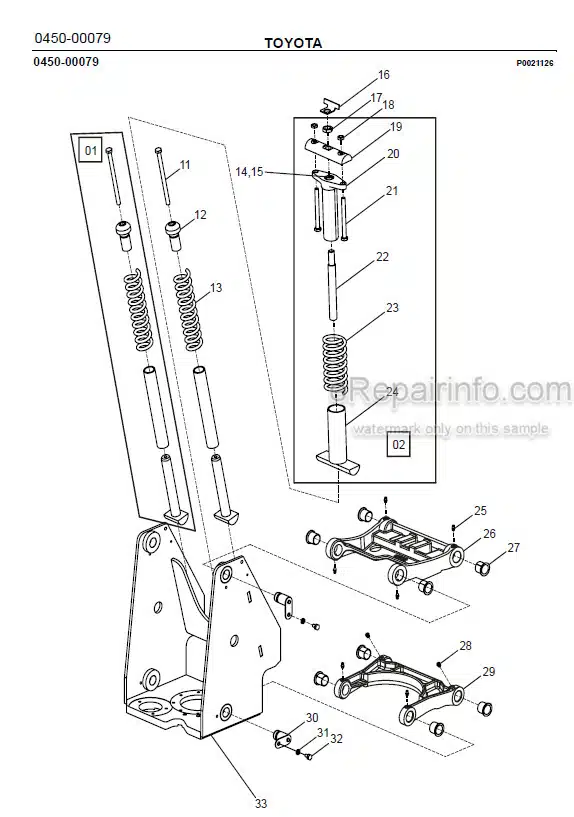 Photo 1 - Toyota 7SLL13.5S Spare Parts Catalogue Powered Pallet Stacker 221314 SN738240-