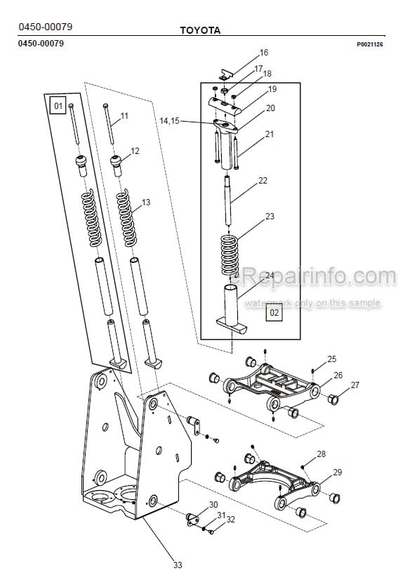 Photo 1 - Toyota 7SLL20F Spare Parts Catalogue Powered Pallet Stacker 246055 SN980138-