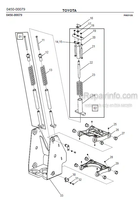 Photo 1 - Toyota 7SLL20F Spare Parts Catalogue Powered Pallet Stacker 246055 SN980138-