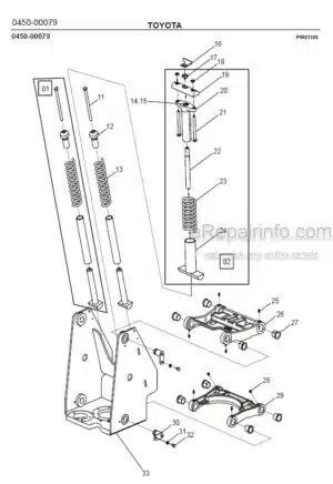 Photo 1 - Toyota 7SLL20 Spare Parts Catalogue Powered Pallet Stacker 246054 SN980138-