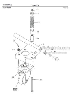 Photo 6 - Toyota 7SLL20F Spare Parts Catalogue Powered Pallet Stacker 246055 SN980138-