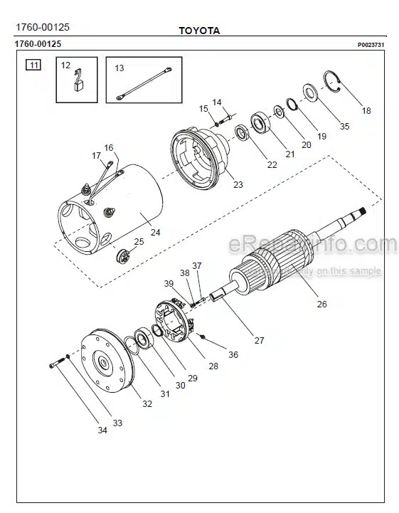 Photo 1 - Toyota 7SM08F Spare Parts Catalogue Powered Pallet Stacker 226729 SN917080-