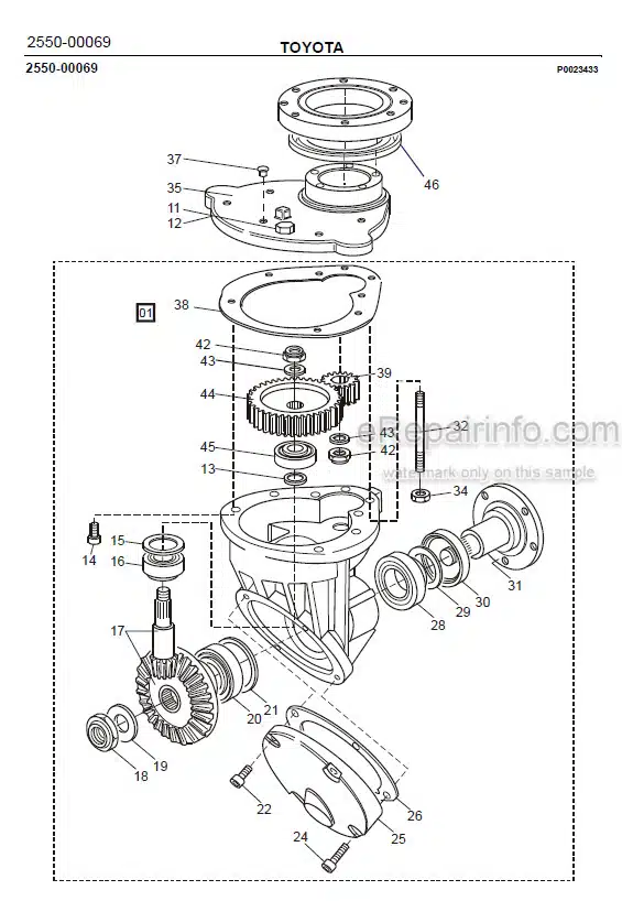 Photo 1 - Toyota 7SM08F Spare Parts Catalogue Powered Pallet Stacker 229827 SN929195-