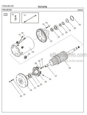 Photo 4 - Toyota 7SM08F Spare Parts Catalogue Powered Pallet Stacker 232998 SN936513-