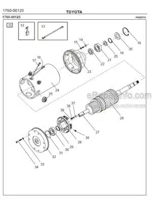 Photo 4 - Toyota 7SM08F Spare Parts Catalogue Powered Pallet Stacker 232998 SN936513-