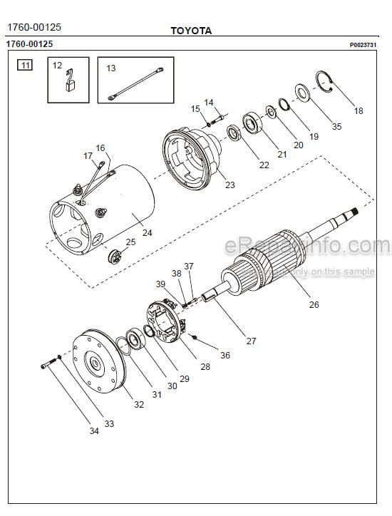 Photo 1 - Toyota 7SM08F Spare Parts Catalogue Powered Pallet Stacker 232998 SN936513-