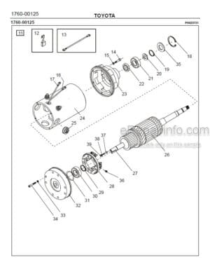 Photo 3 - Toyota 7SM08F Spare Parts Catalogue Powered Pallet Stacker 239406 SN955773-