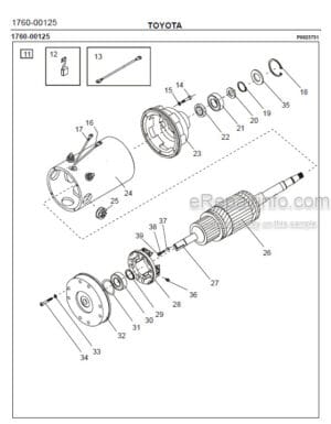 Photo 5 - Toyota 7SM08F Spare Parts Catalogue Powered Pallet Stacker 244841 SN970566-