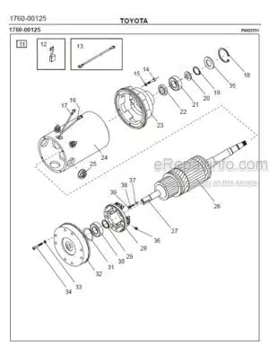 Photo 5 - Toyota 7SM08F Spare Parts Catalogue Powered Pallet Stacker 244841 SN970566-