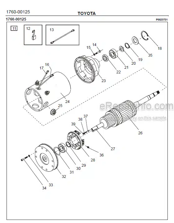 Photo 1 - Toyota 7SM08F Spare Parts Catalogue Powered Pallet Stacker 243250 SN963650-