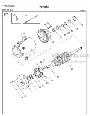 Photo 5 - Toyota 7SM10 7SM12 Spare Parts Catalogue Powered Pallet Stacker 183235 SN437050-440949