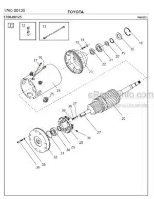 Photo 5 - Toyota 7SM10 7SM12 Spare Parts Catalogue Powered Pallet Stacker 183235 SN437050-440949