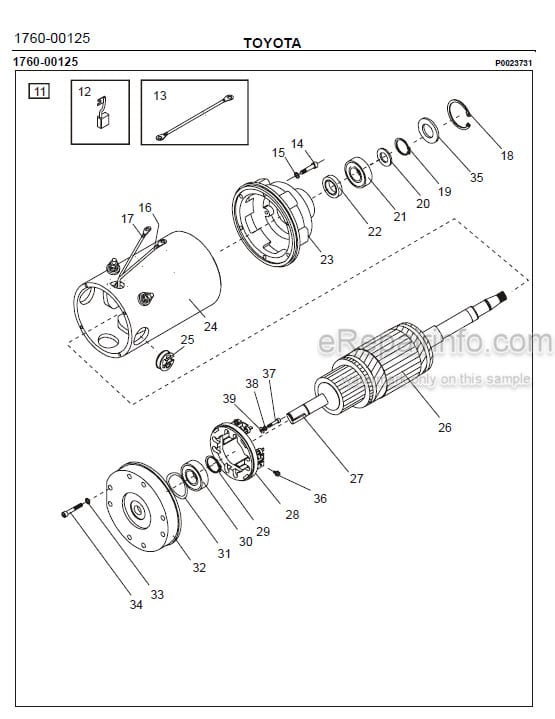 Photo 1 - Toyota 7SM08F Spare Parts Catalogue Powered Pallet Stacker 244841 SN970566-