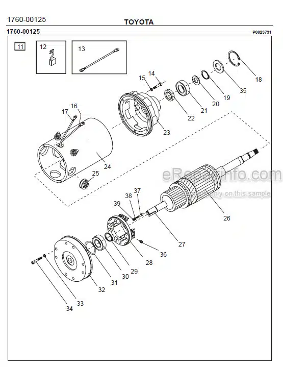Photo 1 - Toyota 7SM08F Spare Parts Catalogue Powered Pallet Stacker 244841 SN970566-