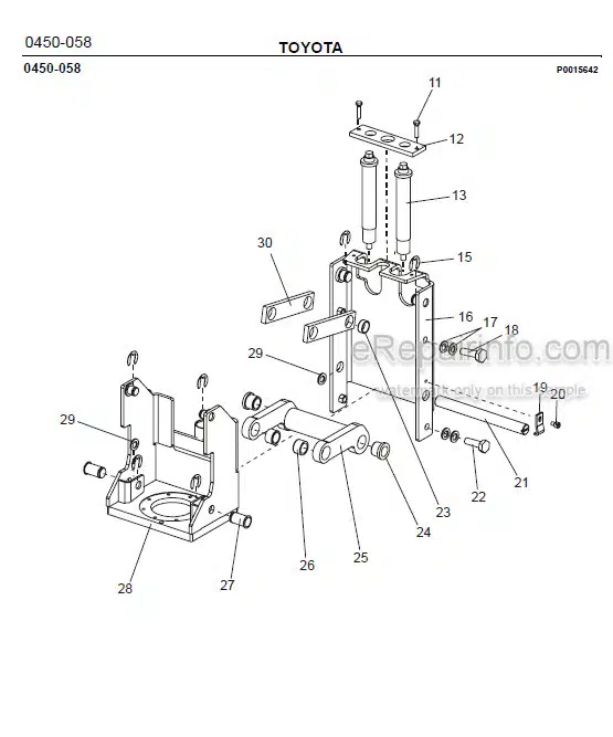 Photo 1 - Toyota 7SM10 7SM12 Spare Parts Catalogue Powered Pallet Stacker 183235 SN437050-440949