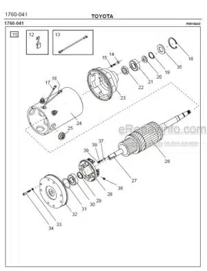 Photo 11 - Toyota 7SM10 7SM12 Spare Parts Catalogue Powered Pallet Stacker 209619 SN560555-570988