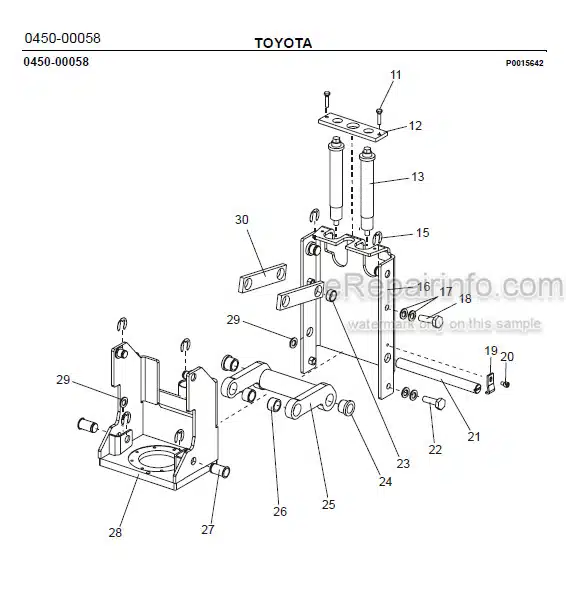 Photo 1 - Toyota 7SM10 7SM12 Spare Parts Catalogue Powered Pallet Stacker 210500 SN570989-704422