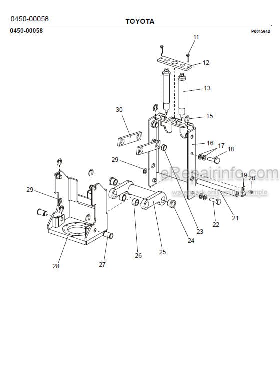 Photo 1 - Toyota 7SM10 7SM12 Spare Parts Catalogue Powered Pallet Stacker 216436 SN704423-