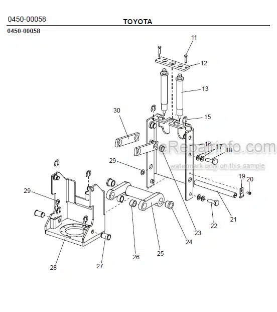 Photo 1 - Toyota 7SM10 7SM12 Spare Parts Catalogue Powered Pallet Stacker 219211 SN723981-