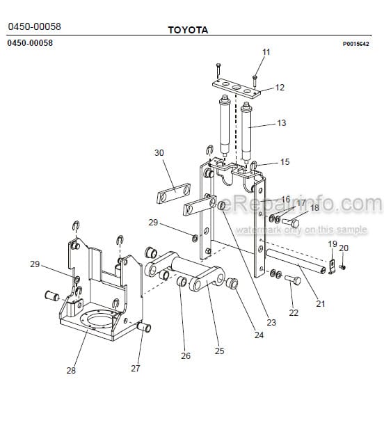 Photo 1 - Toyota 7SM10 7SM12 Spare Parts Catalogue Powered Pallet Stacker 232984 SN936513-
