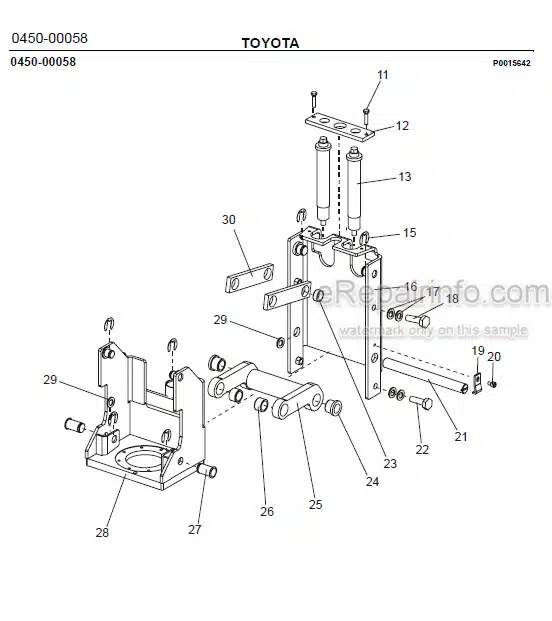 Photo 1 - Toyota 7SM10 7SM12 Spare Parts Catalogue Powered Pallet Stacker 232984 SN936513-