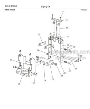 Photo 2 - Toyota 7SM10 7SM12 Spare Parts Catalogue Powered Pallet Stacker 243252 SN963650-