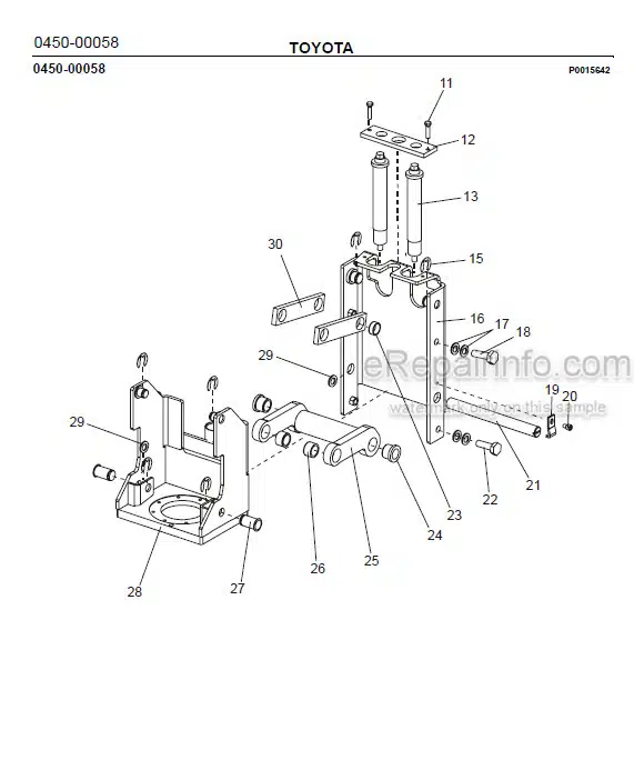 Photo 1 - Toyota 7SM10 7SM12 Spare Parts Catalogue Powered Pallet Stacker 243252 SN963650-