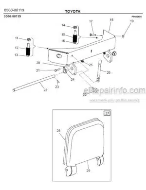 Photo 8 - Toyota 7SM10 7SM12 Spare Parts Catalogue Powered Pallet Stacker 217984 SN715397-