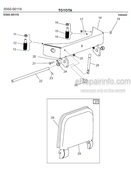 Photo 1 - Toyota 7SM10 7SM12 Spare Parts Catalogue Powered Pallet Stacker 217984 SN715397-