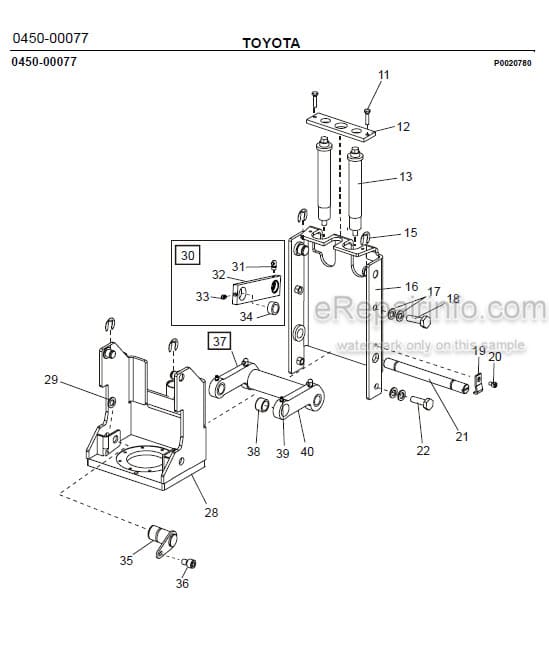 Photo 1 - Toyota 7SM12F Spare Parts Catalogue Powered Pallet Stacker 224746 SN910327-