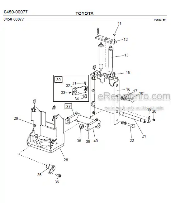 Photo 1 - Toyota 7SM12F Spare Parts Catalogue Powered Pallet Stacker 224746 SN910327-