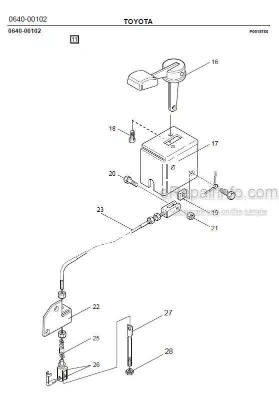Photo 1 - Toyota 7SM12F Spare Parts Catalogue Powered Pallet Stacker 226992 SN922602-