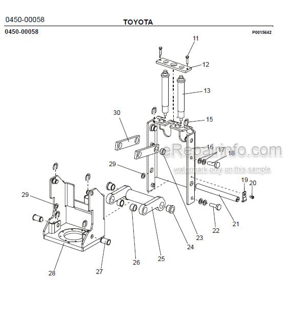 Photo 1 - Toyota 7SM12F Spare Parts Catalogue Powered Pallet Stacker 232991 SN936513-