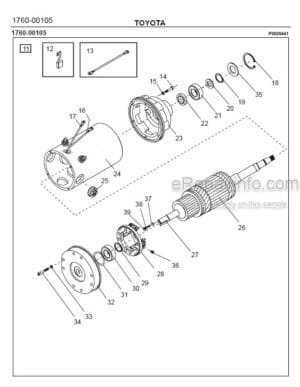 Photo 5 - Toyota 7SM12F Spare Parts Catalogue Powered Pallet Stacker 243240 SN963650-