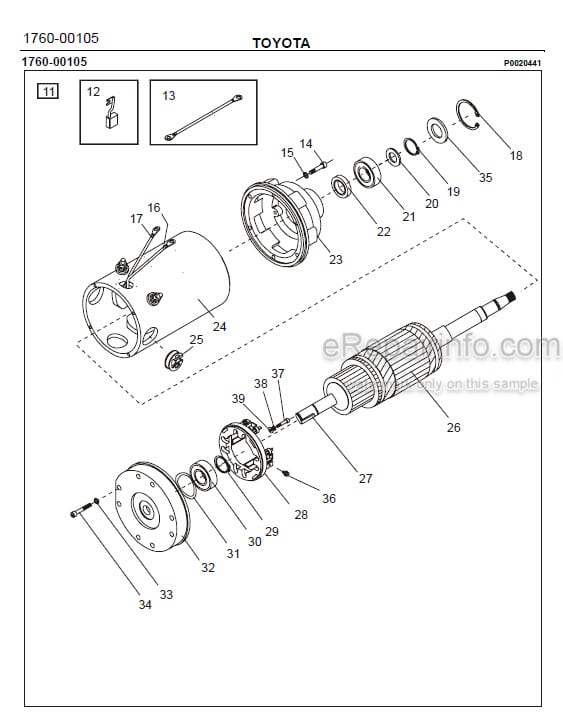 Photo 1 - Toyota 7SM12F Spare Parts Catalogue Powered Pallet Stacker 239402 SN956528-