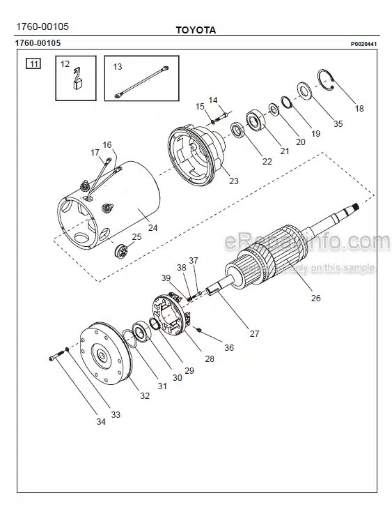 Photo 1 - Toyota 7SM12F Spare Parts Catalogue Powered Pallet Stacker 239402 SN956528-