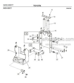 Photo 5 - Toyota 7SM12F Spare Parts Catalogue Powered Pallet Stacker 244846 SN970566-